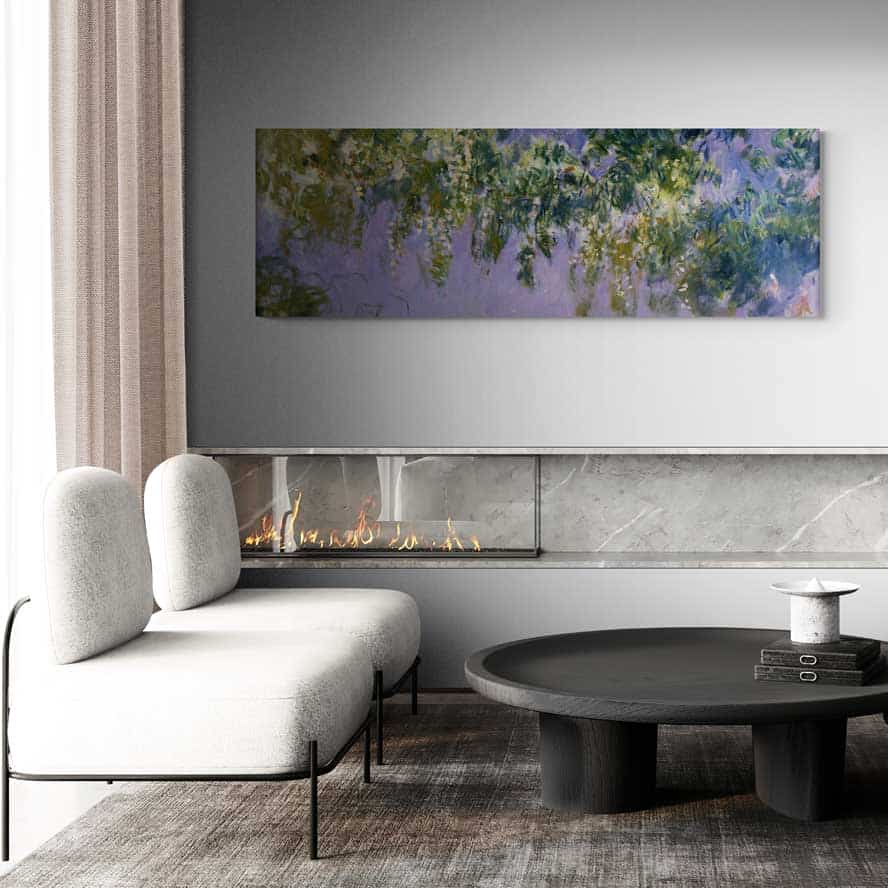 Wisteria 1917-1920 II by Claude Monet wall art from Glam Wall Art