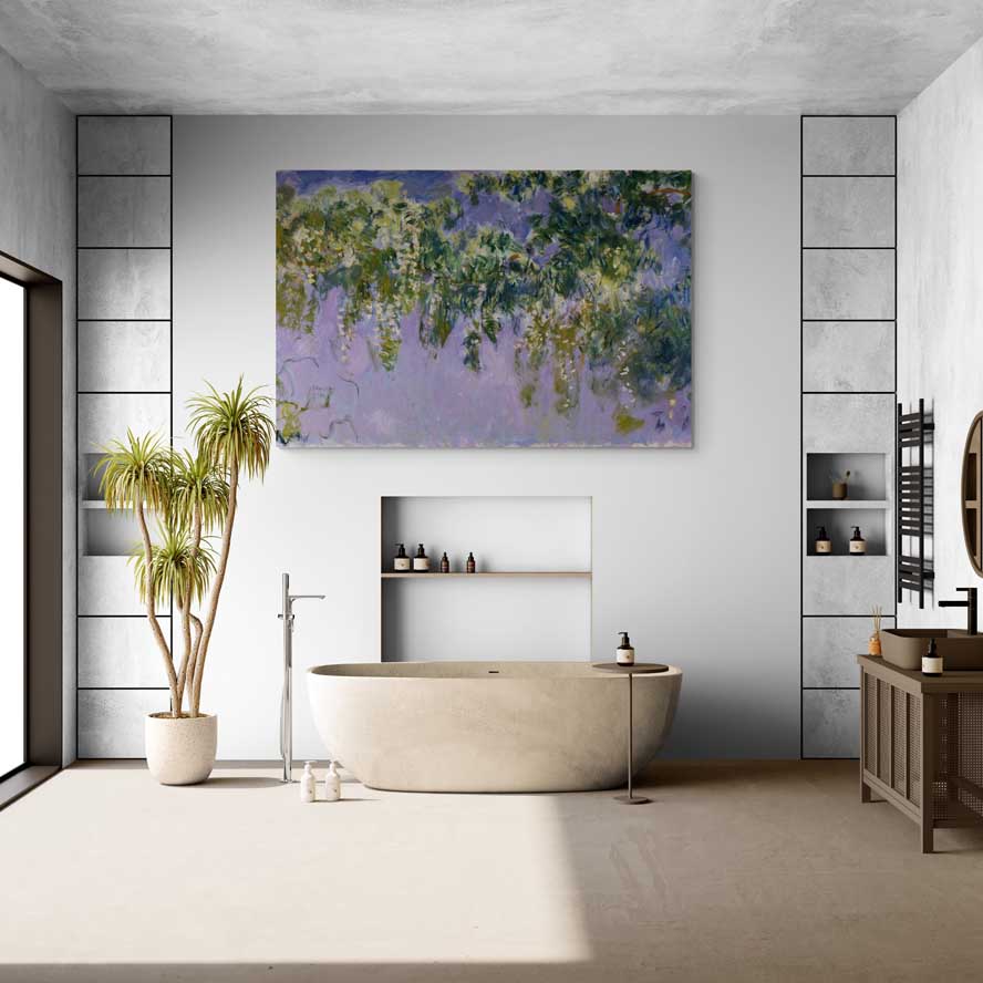 Wisteria 1917-1920 by Claude Monet wall art from Glam Wall Art