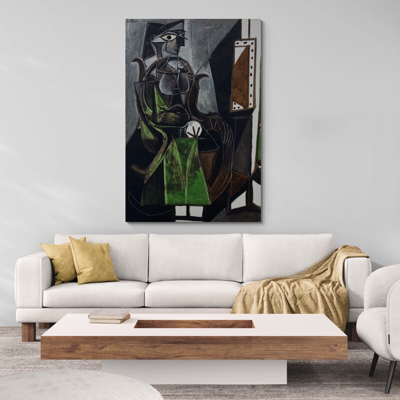 Woman by a Window by Pablo Picasso wall art in a living room