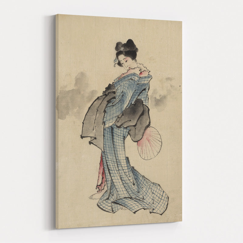Woman Full Length Portrait Standing by Katsushika Hokusai wall art