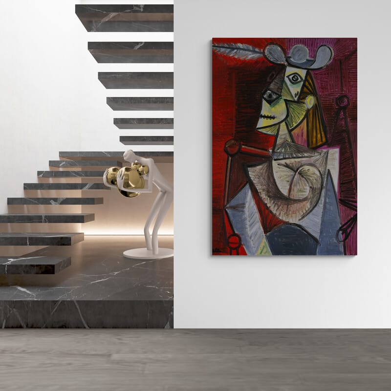 Woman in an Armchair by Pablo Picasso wall art from Glam Wall Art