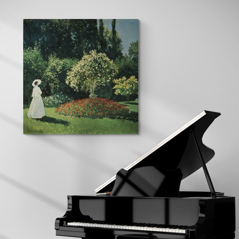 Woman in the Garden 1867 by Claude Monet wall art from Glam Wall Art