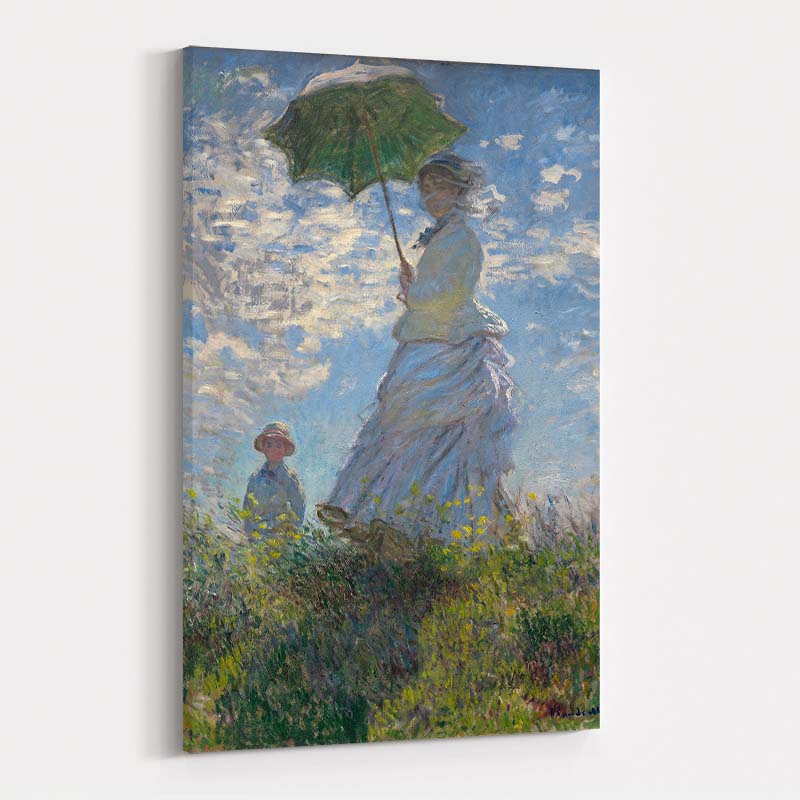 Woman With A Parasol - Madame Monet And Her Son 1875 by Claude Monet wall art