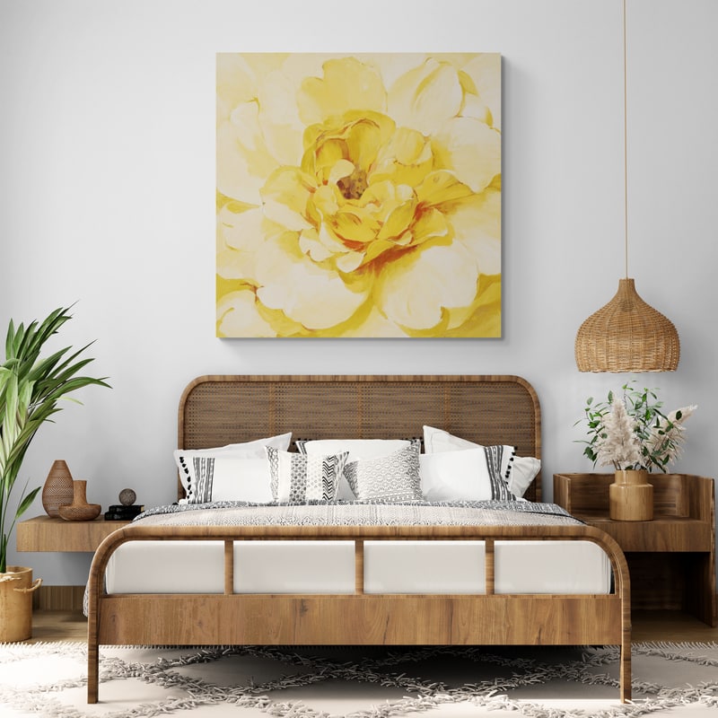 Yellow Peony by Danhui Nai wall art from Glam Wall Art