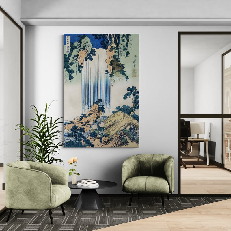 Yoro Waterfall in Mino Province by Katsushika Hokusai wall art from Glam Wall Art