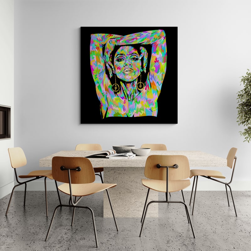 Zendaya 2021 by Technodrome1 wall art in a dining room